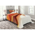thumbnail image 1 of Ambesonne Modern Quilted Bedspread Set 2 Pcs, Blurred Smock Art Rays, Twin Size, Orange Red, 1 of 3