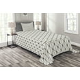 thumbnail image 1 of Ambesonne Modern Quilted Bedspread Set 2 Pcs, Geometric Diamond Shapes, Twin Size, Sage Green and White, 1 of 3