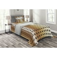 thumbnail image 1 of Ambesonne Modern Quilted Bedspread Set 2 Pcs, High Tech Theme Image, Twin Size, Grey Yellow Pale Orange, 1 of 3