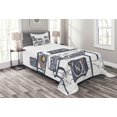 thumbnail image 1 of Ambesonne Modern Quilted Bedspread Set 2 Pcs, Music Devices Turntable, Twin Size, Cadet Blue, 1 of 3