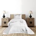 thumbnail image 1 of Ambesonne Modern Quilted Bedspread Set 2 Pcs, Sketchy Art Lady Character, Twin Size, White Black, 1 of 6