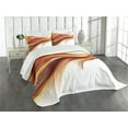 thumbnail image 1 of Ambesonne Modern Quilted Bedspread Set 3 Pcs, Blurred Smock Art Rays, Queen Size, Orange Red, 1 of 5