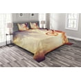 thumbnail image 1 of Ambesonne Modern Quilted Bedspread Set 3 Pcs, Man on Bike Sun, Queen Size, Multicolor, 1 of 3