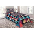 thumbnail image 1 of Ambesonne Modern Quilted Coverlet 2 Pcs, Visual Patchwork Retro, Twin Size, Multicolor, 1 of 2