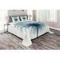 thumbnail image 1 of Ambesonne Modern Quilted Coverlet 3 Pcs, Daisies Flowers Plants, Queen Size, Teal White, 1 of 2