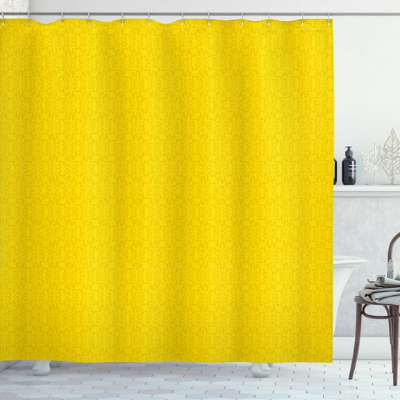 Ambesonne Modern Shower Curtain, Abstract Ivy Leaf Buds, 69"Wx75"L, Yellow