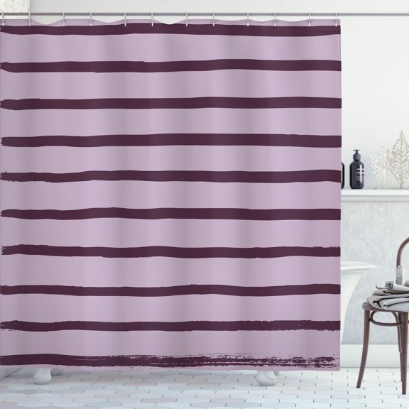 Ambesonne Modern Shower Curtain, Abstract Paintbrush Print, 69"Wx75"L, Plum Lilac