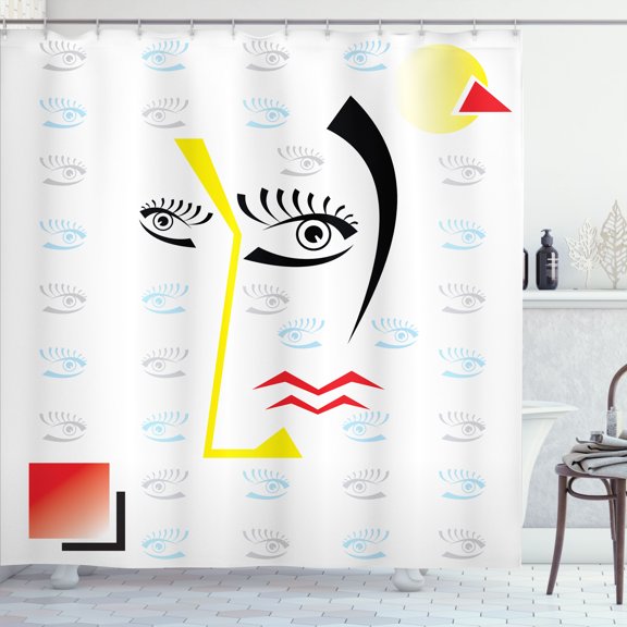 Ambesonne Modern Shower Curtain, Abstract Trippy, 69"Wx75"L, Multicolor