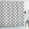 thumbnail image 1 of Ambesonne Modern Shower Curtain, Art with Big Stars, 69"Wx84"L, White Grey, 1 of 5