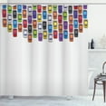 thumbnail image 1 of Ambesonne Modern Shower Curtain, Cartoon Cars Topview Print, 69"Wx75"L, Multicolor, 1 of 3