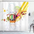 thumbnail image 1 of Ambesonne Modern Shower Curtain, Digital Media TV Art, 69"Wx84"L, Multicolor, 1 of 5