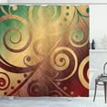 thumbnail image 1 of Ambesonne Modern Shower Curtain, Floral Swirls Leaves Print, 69"Wx84"L, Fern Green, 1 of 1