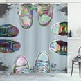 thumbnail image 1 of Ambesonne Modern Shower Curtain, Friends Shoes in Street, 69"Wx84"L, Multicolor, 1 of 3