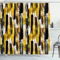 thumbnail image 1 of Ambesonne Modern Shower Curtain, Grunge Art Brushstrokes, 69"Wx75"L, Earth Yellow Black, 1 of 5