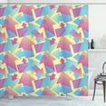thumbnail image 1 of Ambesonne Modern Shower Curtain, Halftone Direction Pointers, 69"Wx84"L, Pink Sky Blue, 1 of 5