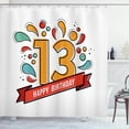 thumbnail image 1 of Ambesonne Modern Shower Curtain, Line 13 Year, 69"Wx70"L, Multicolor, 1 of 3