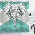 thumbnail image 1 of Ambesonne Modern Shower Curtain, Minimalist Boho, 69"Wx70"L, Teal Grey, 1 of 4