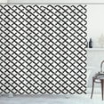 thumbnail image 1 of Ambesonne Modern Shower Curtain, Minimalist Brushstokes, 69"Wx75"L, Charcoal Grey White, 1 of 3