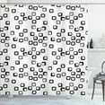 thumbnail image 1 of Ambesonne Modern Shower Curtain, Modern Monochrome Squares, 69"Wx75"L, Charcoal Grey and White, 1 of 4