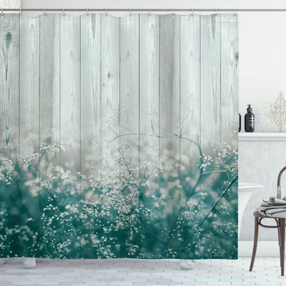 Ambesonne Modern Shower Curtain, Ocean Sailor Themed Pattern, 69"Wx84"L, Dark Seafoam