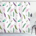 thumbnail image 1 of Ambesonne Modern Shower Curtain, Pastel Colored Feathers, 69"Wx70"L, Multicolor, 1 of 5