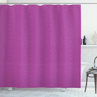 Ambesonne Modern Shower Curtain, Rotary Spinning Art, 69"Wx75"L, Dark Magenta