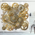 thumbnail image 1 of Ambesonne Modern Shower Curtain, Steampunk Gears Design, 69"Wx70"L, Pale Orange Brown, 1 of 5