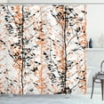 thumbnail image 1 of Ambesonne Modern Shower Curtain, Tree Silhouettes Art, 69"Wx70"L, Orange White Black, 1 of 3