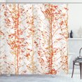 thumbnail image 1 of Ambesonne Modern Shower Curtain, Trees of Forest Illustration, 69"Wx70"L, Dark Orange, 1 of 1