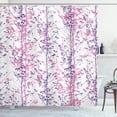thumbnail image 1 of Ambesonne Modern Shower Curtain, Trees of Forest Illustration, 69"Wx75"L, Quartz Blush, 1 of 4