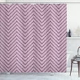 thumbnail image 1 of Ambesonne Modern Shower Curtain, Triangle Zigzag Minimalist, 69"Wx84"L, Pale Eggplant, 1 of 4