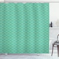 thumbnail image 1 of Ambesonne Modern Shower Curtain, Wavy Horizontal Lines, 69"Wx75"L, Pale Orange Turquoise, 1 of 3
