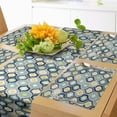 thumbnail image 1 of Ambesonne Modern Table Runner & Placemats, Morrocan Style Dots Art, Placemat 4 pcs + Runner 16"x90", Blue and White, 1 of 2