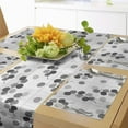 thumbnail image 1 of Ambesonne Modern Table Runner & Placemats, Sketchy Lines Stripes, Placemat 4 pcs + Runner 12"x72", Charcoal Grey, 1 of 2