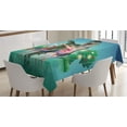 thumbnail image 1 of Ambesonne Modern Tablecloth Rectangular Table Cover, Ballerina Stars and Moon, 60"x90", Multicolor, 1 of 4