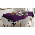 thumbnail image 1 of Ambesonne Modern Tablecloth Rectangular Table Cover, Burgers Popcorns Cinema, 60"x84", Purple Earth Yellow, 1 of 4