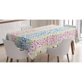 thumbnail image 1 of Ambesonne Modern Tablecloth Rectangular Table Cover, Circles in Wavy Shape, 60"x84", Multicolor, 1 of 4