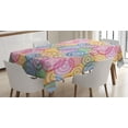 thumbnail image 1 of Ambesonne Modern Tablecloth Rectangular Table Cover, Geometric Circles Rounds, 60"x90", Multicolor, 1 of 4