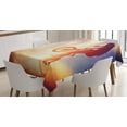thumbnail image 1 of Ambesonne Modern Tablecloth Rectangular Table Cover, Man on Bike Sun, 60"x90", Multicolor, 1 of 4