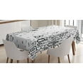 thumbnail image 1 of Ambesonne Modern Tablecloth Rectangular Table Cover, Mathematic Numbers Image, 52"x70", Black and White, 1 of 4