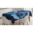 thumbnail image 1 of Ambesonne Modern Tablecloth Rectangular Table Cover, Numbers, 60"x90", Dark Blue Pale Blue, 1 of 4