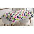 thumbnail image 1 of Ambesonne Modern Tablecloth Rectangular Table Cover, Romantic Butterfly, 52"x70", Dark Blue Yellow, 1 of 4
