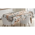 thumbnail image 1 of Ambesonne Modern Tablecloth Rectangular Table Cover, Tree Silhouettes Art, 60"x90", Orange White Black, 1 of 4