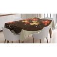 thumbnail image 1 of Ambesonne Modern Tablecloth Rectangular Table Cover, Vector Big Apple, 52"x70", Dark Brown Marigold, 1 of 4
