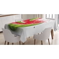 thumbnail image 1 of Ambesonne Modern Tablecloth Rectangular Table Cover, Watermelon Cuts Juice, 60"x84", Red White and Fern Green, 1 of 4