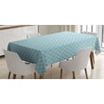 thumbnail image 1 of Ambesonne Modern Tablecloth Rectangular Table Cover, Wavy Water Lines Circled, 60"x84", Pale Blue and White, 1 of 4