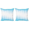 thumbnail image 1 of Ambesonne Modern Throw Pillow Cover 2 Pack, Geometric Squared Design, 16", White and Blue, 1 of 2