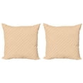 thumbnail image 1 of Ambesonne Modern Throw Pillow Cover 2 Pack, Stripes Line Art, 16", Pale Yellow Orange, 1 of 2