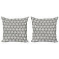 thumbnail image 1 of Ambesonne Modern Throw Pillow Cover 2 Pack, White Geometric Triangle, 16", White and Army Green, 1 of 7