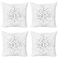 Ambesonne Modern Throw Pillow Cover 4 Pack, Big Little Pop Art Dots, 18